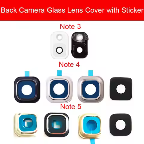 Back Rear Camera Glass Lens With Sticker Glue For Samsung Galaxy Note 3 4 5 Camera Lens Cover Flex R