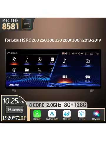 10.25"For Lexus IS RC 200 250 300 350 200t 300h 2013-2019 Car Radio Multimedia Navigation Wireless C