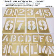 STENCIL LETTER & FIGURE SET, Interlocking  Capital/Letter Stencil, BRASS A-Z & 0-9 IMPA:613137