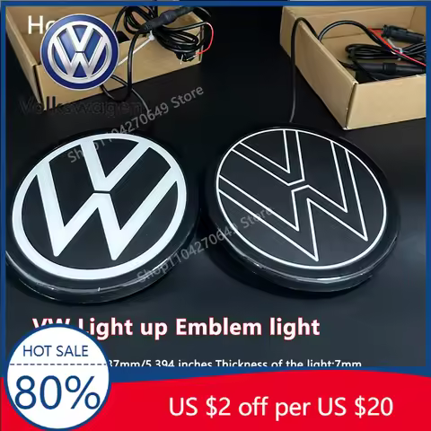 2026 Hot For VOLKSWAGEN VW VW Light up Emblem light for GOlf7/7.5/8/passat/Jetta/polo/Taos/Touran/T-