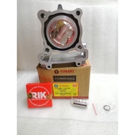 TOBAKI block set fz150/lc135 57mm Dome (forged piston+Rik ring) PISTON TOBAKI BUKAN TOKAHI BLOCK SET ALLOY YAMAHA Racing