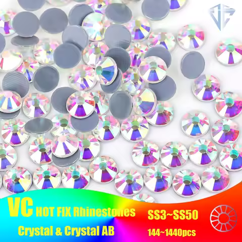 Top Quality Better DMC Clear Hot Fix Rhinestones Super Bright Glass Strass Iron On Crystal Hot Fix R