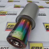 hks gronel knalpot racing mobil suara bass adem warna pelangi