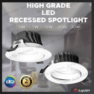 &lt;2 YEARS WARRANTY&gt; 5W/7W/12W/20W/30W RECESSED LED SPOTLIGHT HIGH GRADE LED RECESSED EYEBALL LIGHT/DOWNLIGHT