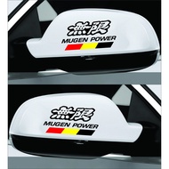 Mugen POWER Edition Car Mirror Cutting Sticker A Pair/Right Left