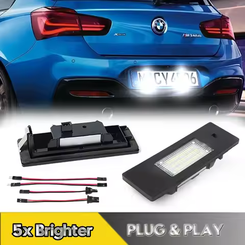 2Pcs Canbus LED Number License Plate Light Lamps For BMW E81 E87 E63 E64 F20 F21 F06 F12 F13 E89 E85