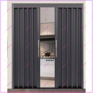 Fireproof aluminum alloy folding door invisible sliding door no drilling trackless self installing i