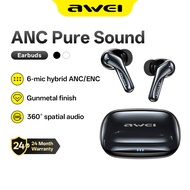 Awei ANC Earbud Wireless Bluetooth ENC Noise Cancelling Deep Bass IPX6 Waterproof With 6 Mics