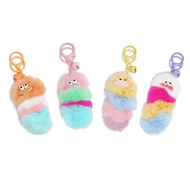 Jinnew Rainbow Caterpillar Keychain Bag Charm