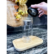 CASAVA PODIUM GLASS BOTTLE 450ml 2 layers of insulation with tea core from ITALY