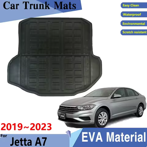 Car Trunk Mats for Volkswagen Jetta A7 2023 ~ 2019 VW Vento Sagitar MK7 7 Car Rear Cargo Tray Trunk 