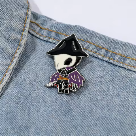 Game Bloodborne Character Enamel Brooch Cute Cartoon Eileen The Crow Metal Badge Lapel Pin Cosplay J