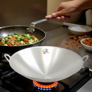 16" / 17" / 18" Kuali Aluminium Berkilat Dua Pemegang / Kuali Aluminium Tahan Lasak Double Handle Po