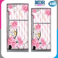 2 Door Refrigerator sticker And 1 Door sticker Full Body Refrigerator sticker Fridge Stickers Flowers