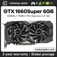 웃JIESHUO NVIDIA GTX 1660 Super 6GB Gaming Graphics Card 12nm GDDR6 192BIT 1408 PCI-E 3.0 gtx1660 ☃V
