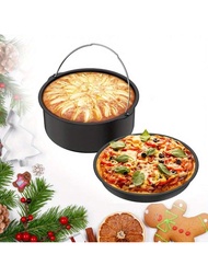 Khuôn bánh tròn 6/7/8 inch 2 chiếc/bộ khay nướng chống dính, khay đựng dầu chiên không dầu có tay cầ