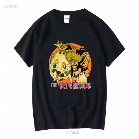 The Herculoids Hanna Barbera Cartoon Classic TV Show Black T Shirt Mens 3XL NWOT vintage Washed fash