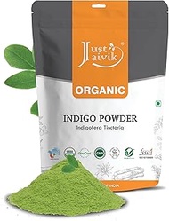 Just Jaivik 100% Organic Indigo Powder - 227 Gms / 1/2 Lb Pound / 08 Oz - Indigofera Tinctoria- A 10