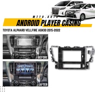 MTTO Toyota Alphard Vellfire AGH30 2015-2022 Interior 10 inch Carbon Fiber Android Player Casing Accessories