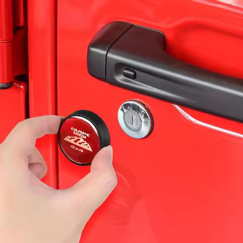 3Pcs Magnetic Keyhole Covers for 2018-2024 Jeep Wrangler JL & Gladiator JT Car Door Key Hole Trim Co