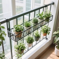 Simple Balcony Storage Rack, Hanging Flower Rack, Multi-functional Rack