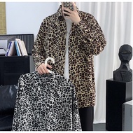 Men Women Fashion Shirt Tops 2022 Trendy Loose Unique Casual All-Match Leopard Print Summer Men's Cl