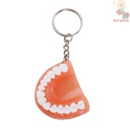 AVUKA Teeth Pendant Creative Dental Accessories Upper Jaw Teeth Shape Resin Teeth Keyring