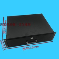Cabinet Drawer 3U Microphone Drawer Air Box Power Amplifier Audio Drawer 19 Inch Cabinet Iron Drawer