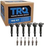 TRQ Ignition Coil & Iridium Spark Plug Kit Set for Hyundai Santa Fe Kia Optima Rondo V6 2.7L New