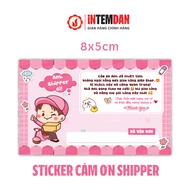 COMBO STICKER Thank You Shipper VINH LIEN Pink Size 8x5cm
