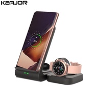 แท่นชาร์จไร้สาย3 In 1สำหรับนาฬิกา Samsung Galaxy 4แท่นชาร์จ15W แท่นชาร์จเร็วสำหรับ Samsung Watch 3/Active 2/S22 Ultra YI YI8