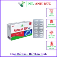 Hunasun 500 Citicoline 500mg Giúp bổ não bổ thần kinh cải thiện di chứng sau tai biến mạch máu não -