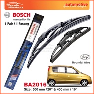 Hyundai Atos Car Front Windscreen Wiper (Wiper Depan Kereta) Size 20" &amp; 16" Inch (1 Pair) Bosch Advantage BA2016 Wiper