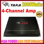 High Power Car Amplifier 2000Watts 4-CH Channel TAKA Car Power Amp TK-514 Suitable for car speaker and woofer