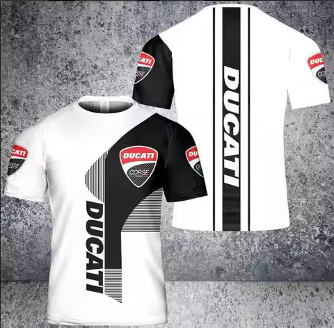 Styling Ducati Racing Race Men's T-shirt Printed Outdoor Sports Quick Drying Motorcycle Short Sleeve