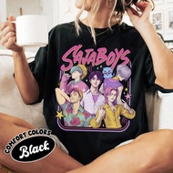 เสื้อยืด Kpop Demon Hunters เด็กผู้ใหญ่ Kpop Saja Boys Boy Band ผ้าฝ้ายแขนสั้น