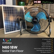 K2 VIVIDWAYS SOLAR FAN FLOOR N60 18W KIPAS SOLAR