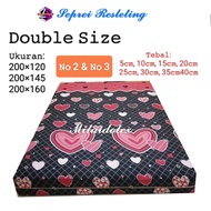DOUBLE SIZE COVER KASUR BUSA/SEPREI RESLETING/SARUNG KASUR BUSA UKURAN 2 ORANG UKURAN (200 × 120) (2