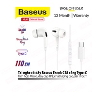 Tai nghe có dây chân cắm Type-C Baseus Encok C18 tích hợp Micro dùng cho Android  dài 110cm
