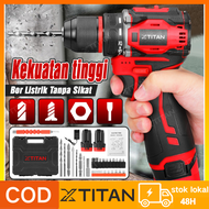 XTITAN 16.8V Mesin Bor Elektrik Baterai Brushless 110N.M Bor listrik Drill Cordless Impact Drill Ele