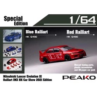 1:64 Yes peako diecast mitsubishi Evo 9 Ralliart IMX HK Car Show 2021