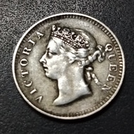 British Hong Kong Queen Victoria 5 Cent Silver Coin 1899