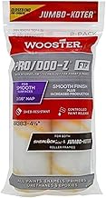 Wooster Brush RR383-4 1/2 Jumbo-Koter Pro/Doo-Z FTP 3/16" Paint Rollers, White