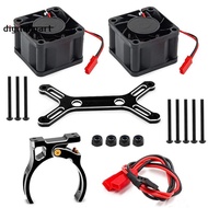 RC Car Upgrade Dual Cooling Fan 4985 1717 Motor Heat Sink Kit for 1/5   6S 8S  KRATON Outcast Black