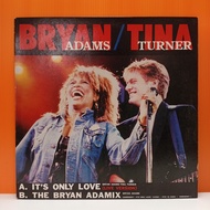 #RR49-56 LP TERPAKAI [ BRYAN ADAMS & TINA TURNER - IT'S ONLY LOVE ( LIVE VERSION ) ] USED LP < G >