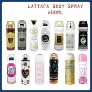body spray deodorant 200ml oud mood /oud 24 hours/ajmal ehsas bloom/rose paris by lattafa original