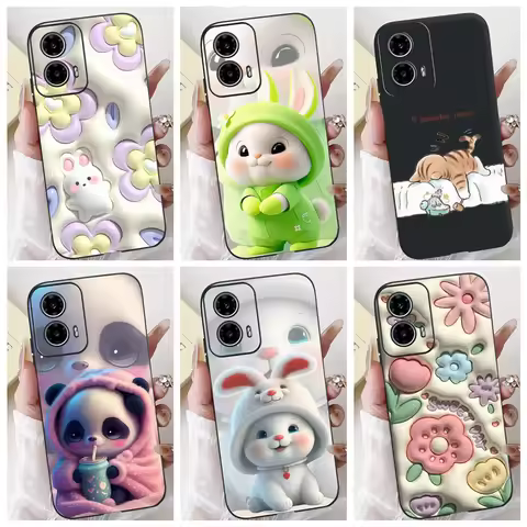Cartoon Painting Phone Case For Motorola Moto G24 Power G24 G34 4G Moto G54 G84 5G Back Cover Luxury