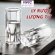 [Set of 6] Shooter 97HOMELY Glass Wine Glasses with Super Beautiful Quantum Pattern, Capacity 30ml D