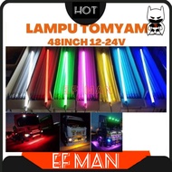 TOMYAM LED 12V 24V T8 LAMP LORRY TRUCK TRAILER BUMPER LIGHT LORI LAMPU UNIVERSAL TOM YAM ISUZU HICOM
