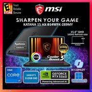 MSI Gaming Laptop Katana 15 HX AI B14WFK-289MY (i7-14650HX/16GB/512GB/15.6 QHD 165HZ/RTX5060 8GB GDD